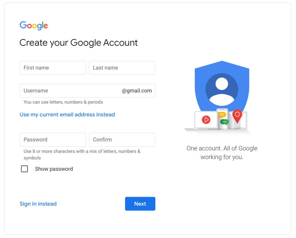 Google Account login