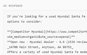 Review exact AI responses