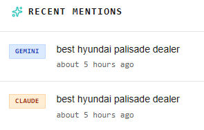 Track mentions across major AI platforms